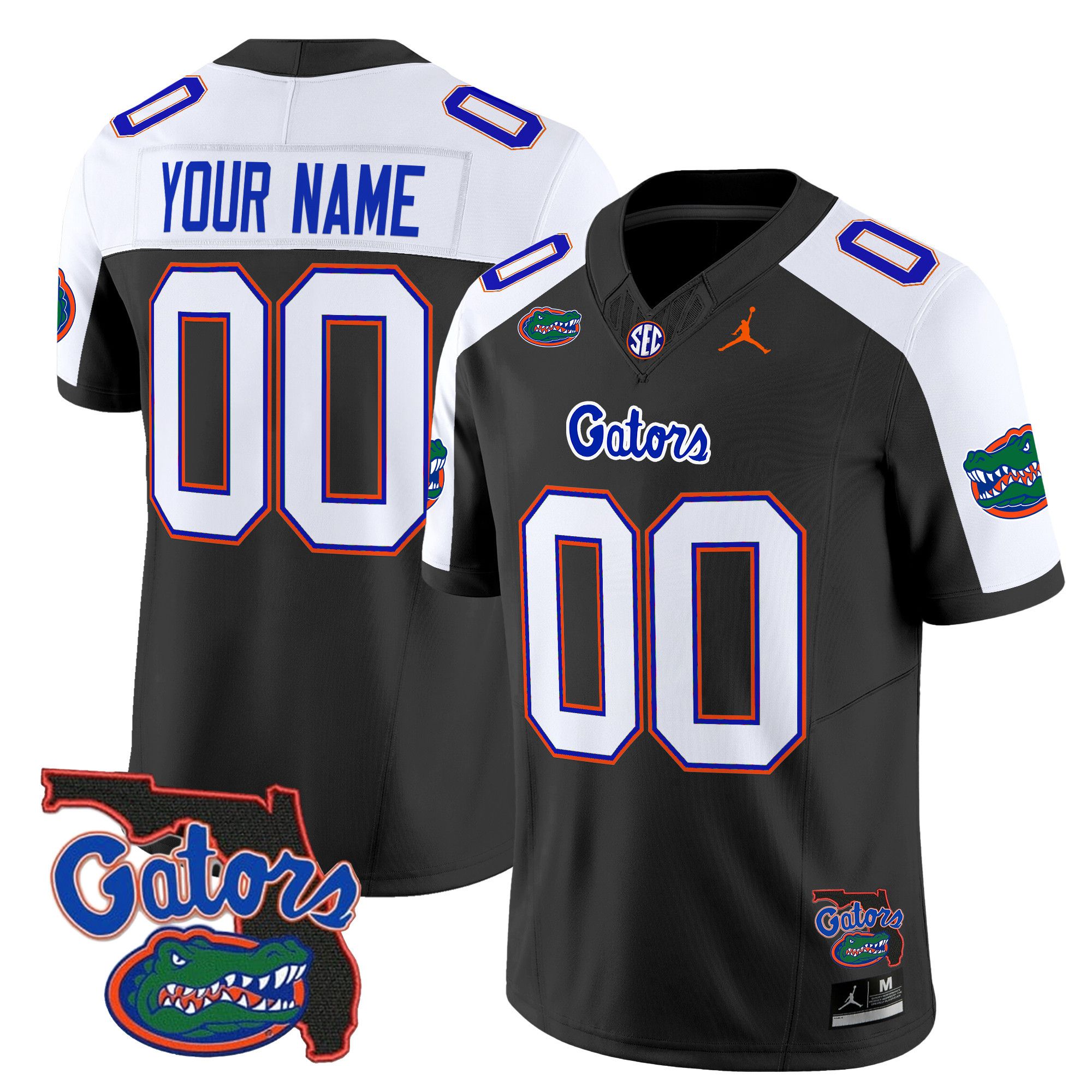 Men Florida Gators Black 2024 Florida Patch Vapor Limited Custom NCAA Jersey